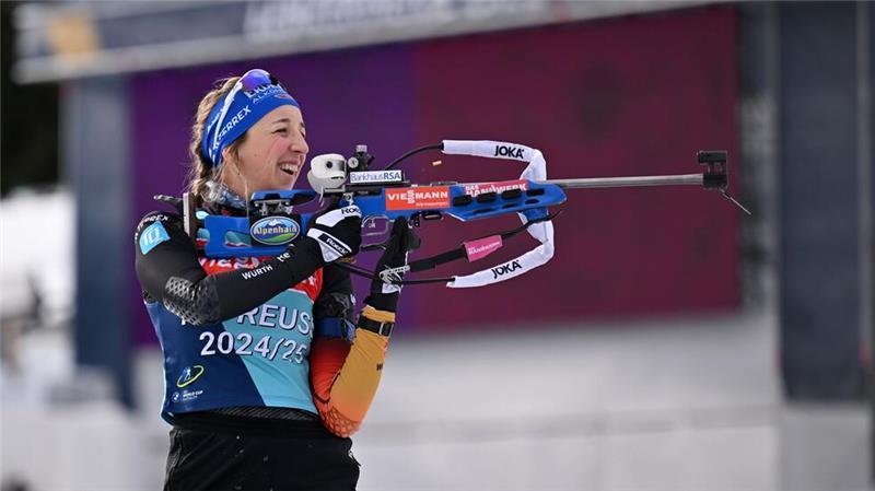 Preuß und Co. bei WM angriffslustig: „Medaillen einsammeln“ Franziska Preuß ist bereit für den Sprint in Lenzerheide.