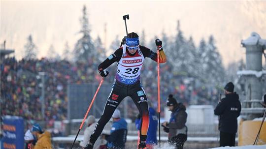 Franziska Preuß musste beim Sprint in Ruhpolding zweimal in die Strafrunde.
