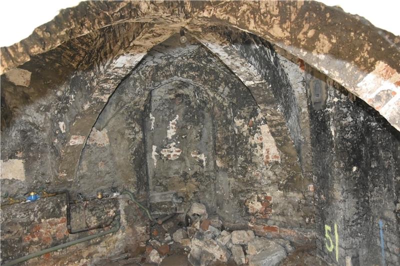 Freigelegtes Gewölbe im Kellergeschoss: Hier soll eine Museumsfiliale entstehen.