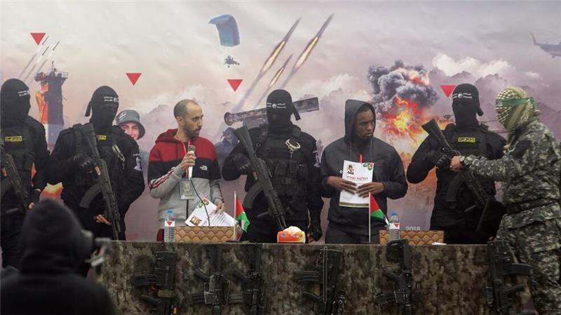 Freilassung von Geiseln in Rafah. 