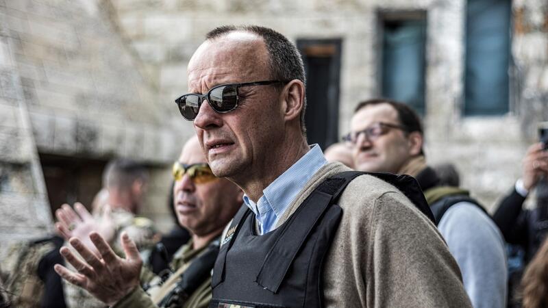 Friedrich Merz im Norden Israels an der libanesischen Grenze.