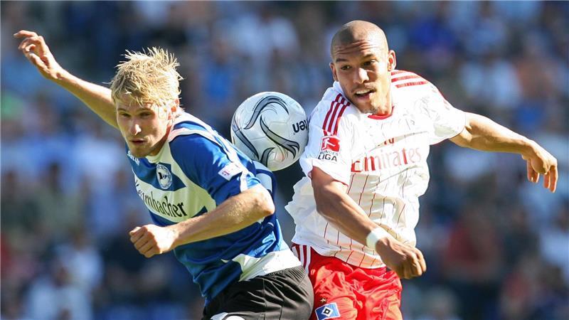 Wer kennt sie noch? Früher beim HSV – jetzt bei der WM Früher beim Hamburger SV: Nigel de Jong (r). (Archivbild)