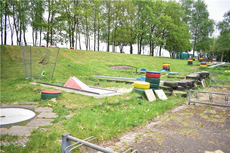 Früher war diese Minigolfanlage im Nottensdorfer Freizeitpark aufgebaut, den Kläre bis Januar 2023 betrieben hat.