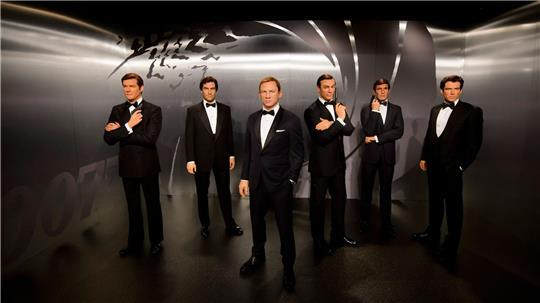 Frühere James-Bond-Darsteller als Wachsfiguren bei Madame Tussauds in London. Wer gesellt sich dazu?