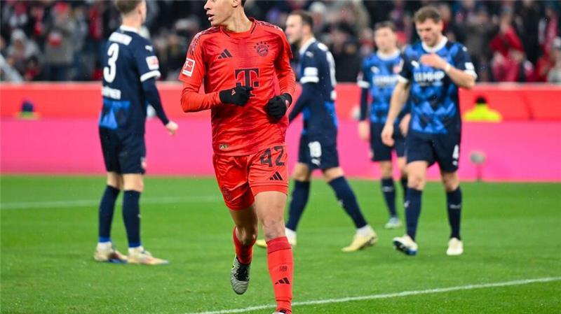 Super-Joker Musiala: „Großer Spieler“ wie Messi und Ronaldo Fünf Minuten auf dem Platz - und sofort getroffen: Jamal Musiala.