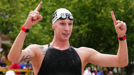 Für Florian Wellbrock ist es der erste Europameistertitel im Freiwasser.