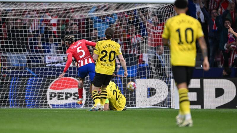 1:2 in Madrid - Haller rettet BVB-Hoffnungen aufs Halbfinale Für Madrid traf Rodrigo De Paul (l) zur 1:0-Führung.