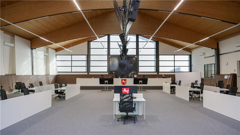 Für den Prozess in Verden wurde eine Reithalle zum Gerichtssaal umgebaut. (Archivbild)