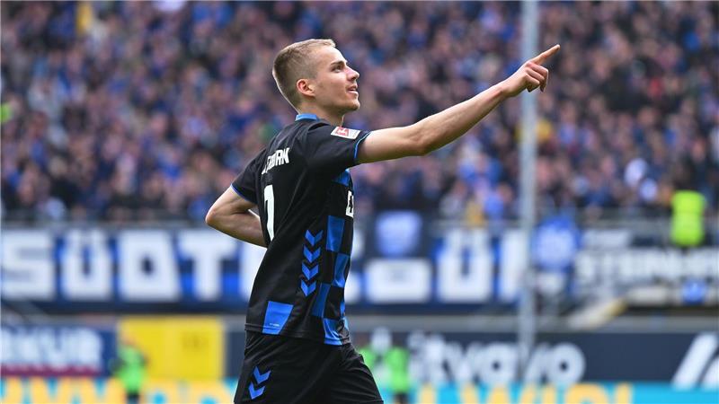 Für den SC Paderborn und Torschütze Filip Bilbija geht es weiter bergauf.