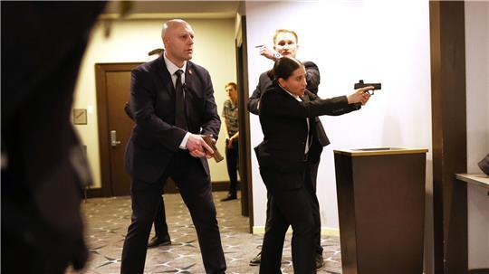 Für die Sicherheit der Veranstaltung waren unter anderem Agenten des Secret Services zuständig.