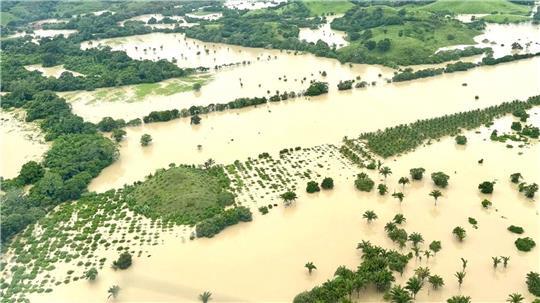Ganze Landstriche in mehreren mexikanischen Bundesstaaten stehen unter Wasser.