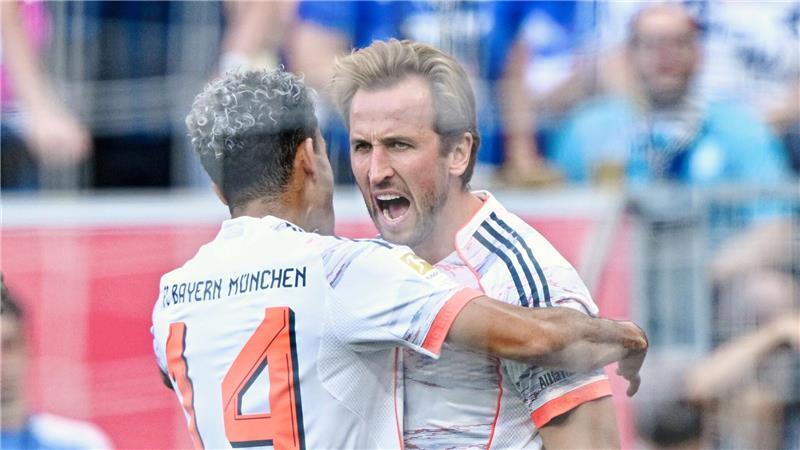 Bayerns Rekordstart trotz Rotation: Kane gelingt Dreierpack Garanten für Bayern-Tore: Luis Diaz und Harry Kane.