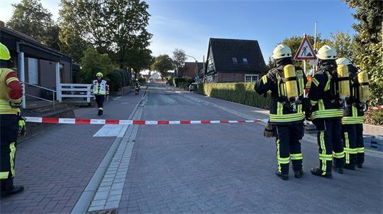 Gasleck in Harsefeld? Die Feuerwehren Harsefeld und Ohrensen gingen der Sache nach.
