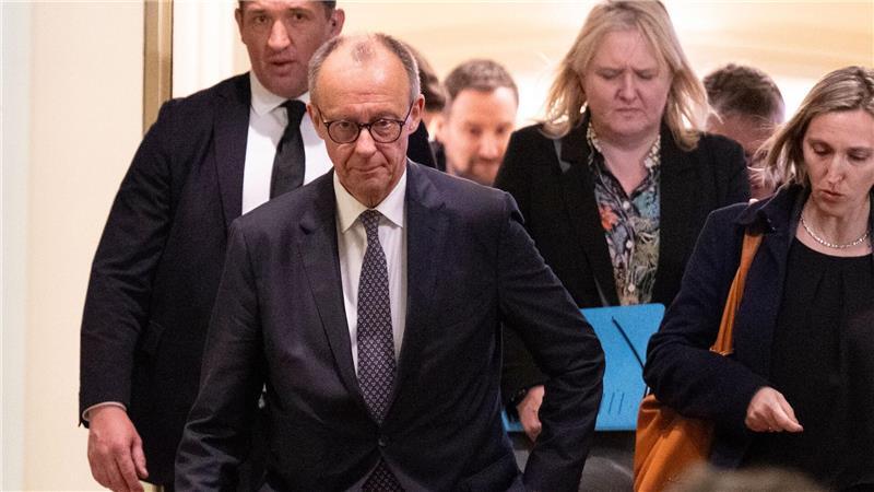 Gastspiel in der Finanzbranche: Merz zu Besuch in Frankfurt