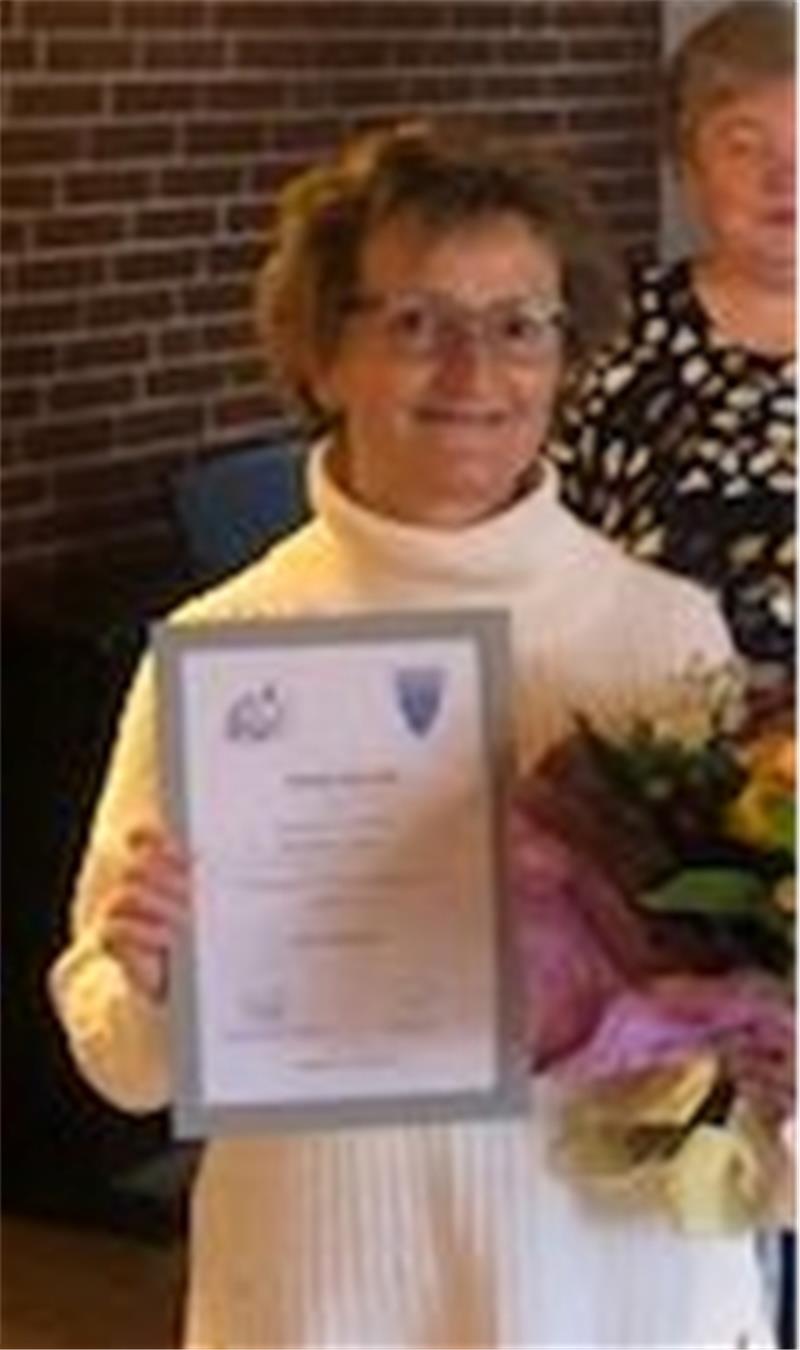 Lydia Brüggemann als Ehrenämtlerin des Jahres ausgezeichnet Geehrt: Lydia Brüggemann .