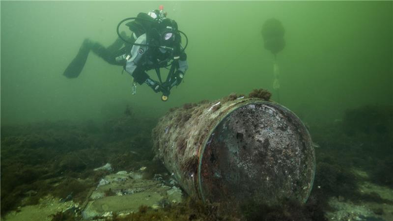 MV wirbt für Kompetenzzentrum Munitionsbergung in Rostock Gefährliche Altlast: Alte Munition verrottet auf dem Meeresgrund. (Archivbild)