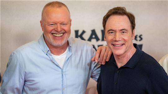 Gehen unter die Fußball-Kommentatoren: Stefan Raab (l) und Michael Bully Herbig. 