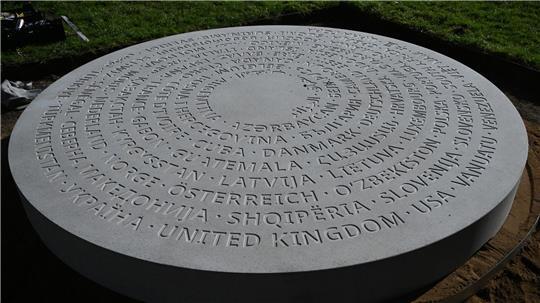 Gemäß der alphabetischen Reihenfolge wird die Ukraine zwischen Türkmenistan (Turkmenistan) und United Kingdom (Vereinigtes Königreich) genannt. 