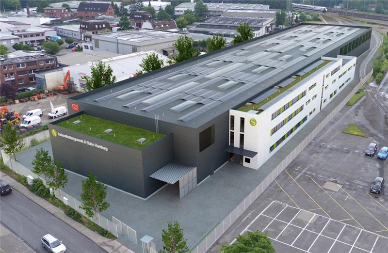 Geplantes neues S-Bahn-Instandhaltungswerk am Kronsaalsweg in Stellingen. Fotos: S-Bahn Hamburg