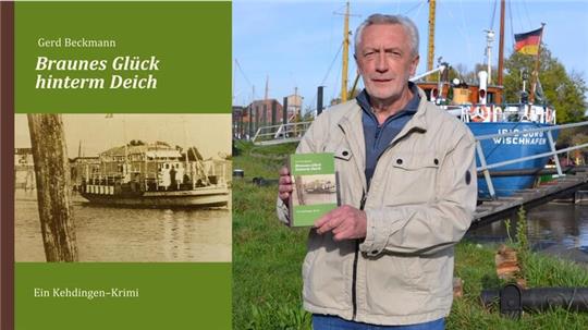 Gerd Beckmann liest aus seinem Kehdingen-Krimi „Braunes Glück hinterm Deich“ in Freiburg vor.