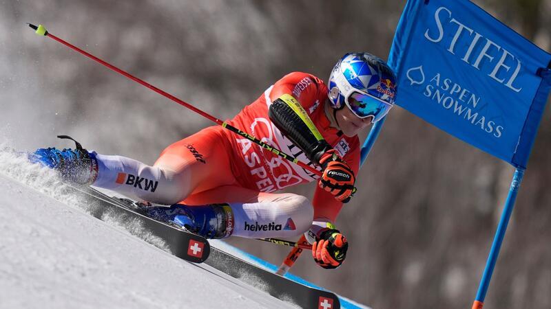 Odermatt baut Riesenslalom-Superserie weiter aus Gewann auch den Riesenslalom in Aspen: Marco Odermatt.