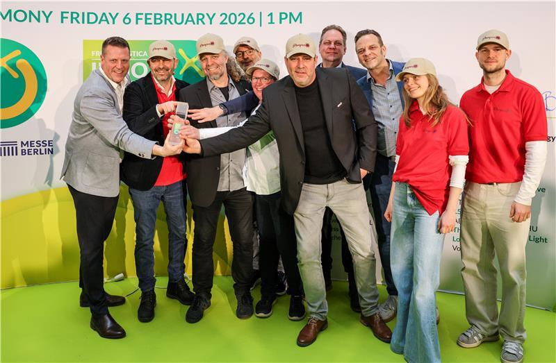 Gewinner: Das Team der Züchtungsinitiative freut sich über den Innovation Award 2026 der Fruit Logistica.