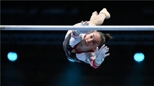 Glänzte am Stufenbarren: Helen Kevric.