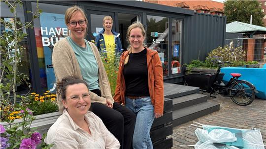Glauben an die Zukunft des Ankerplatzes: Urte Schnoor-Köpcke, Wiebke Wilkens, Anke Meybohm und Lara Thomsen (von links).