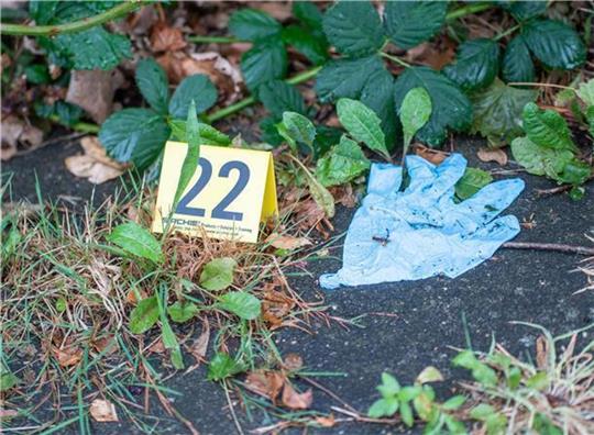 Gleich nach dem Fund der Leiche nahe der Geeste-Brücke in Bremerhaven sicherte die Polizei Dutzende von möglichen Spuren. Foto: Lothar Scheschonka