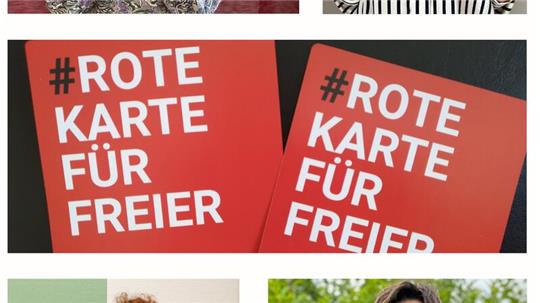 Gleichstellungsbeauftragte aus dem Landkreis Stade schließen sich der bundesweiten Kampagne „#RoteKartefürFreier - für eine EM ohne Sexkauf“ an.
