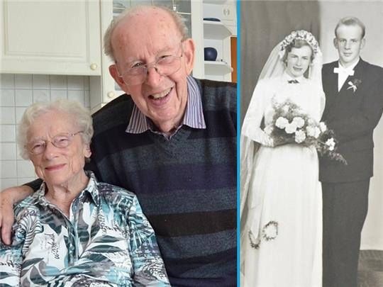Glücklich verheiratet seit 65 Jahren : Tine und Hans Brandt aus Reith. Foto: Fehlbus
