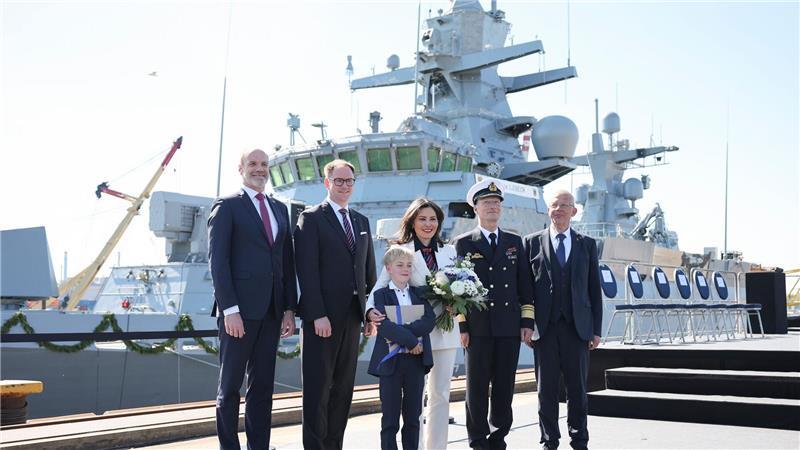 Großer Bahnhof bei der Taufe der Korvette „Lübeck“.
