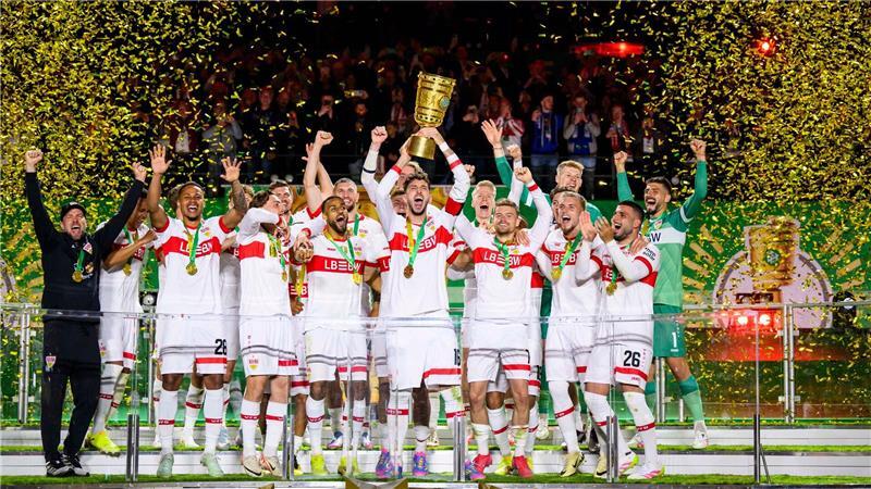 Kniffliger Pokal-Auftakt: VfB will Pleiten-Triple verhindern Großer Triumph in Berlin: Im Mai gewann der VfB den DFB-Pokal.