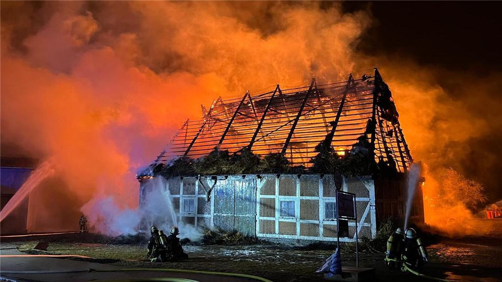 Großfeuer in Dollern.