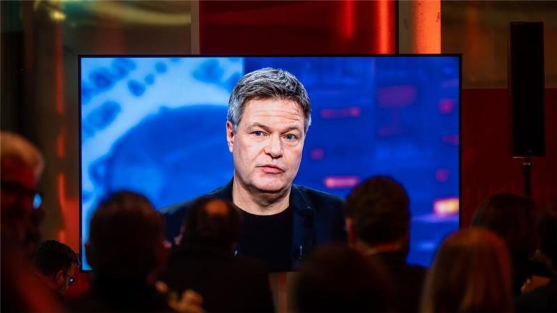 Grünen-Frontmann Robert Habeck wurde von den befragten Zuschauerinnen und Zuschauern als sympathischster Kandidat bewertet.