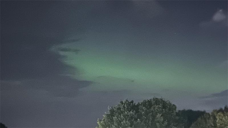 Grüner Himmel über Jork.