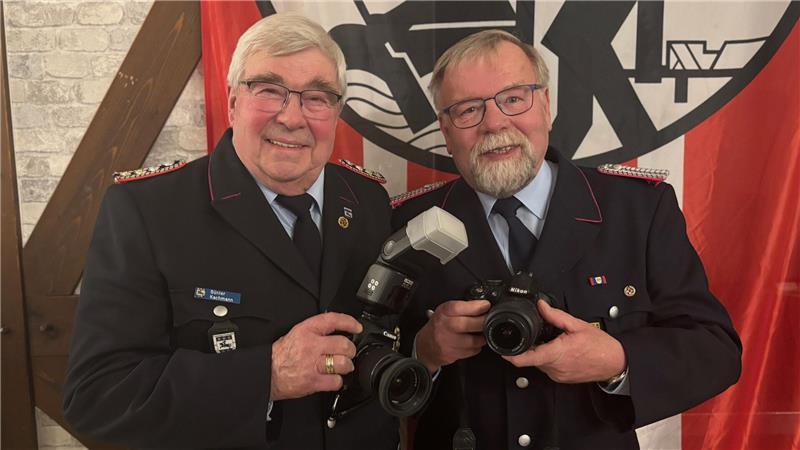 Günter Kachmann und Hans-Peter Klensang wurden als langjährige Pressewarte verabschiedet.