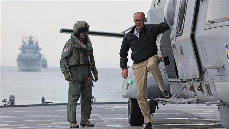 Gut gelandet auf der Fregatte „Bayern“.