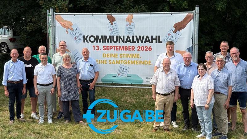 Gute Idee: Parteiübergreifend machen Mitglieder des Samtgemeinderats Horneburg Werbung für die Kommunalwahl. Im Original ist der weiße Ritze-Aufdruck noch zu sehen bei Ralf Kimmel.