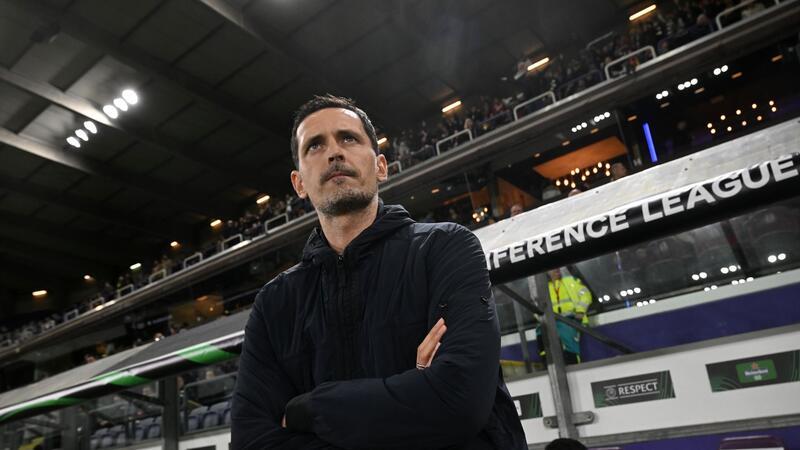 Toppmöller nach Eintracht-Remis: „Es nervt“ Hätte sich gegen Union Saint-Gilloise ein besseres Ergebnis gewünscht: Dino Toppmöller.