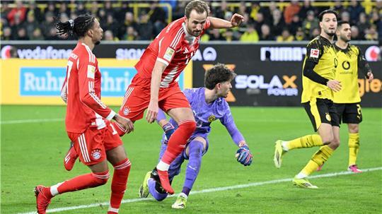Harry Kane (2. v. l.) traf auch gegen den BVB.