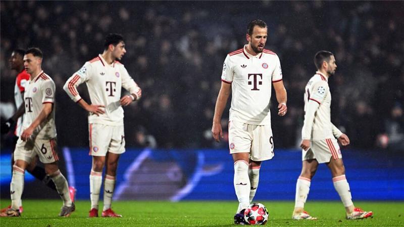 Mittelmaß in Europa: Bayern vor Extrarunde Harry Kane blieb auch in Rotterdam ohne Treffer aus dem Spiel heraus.