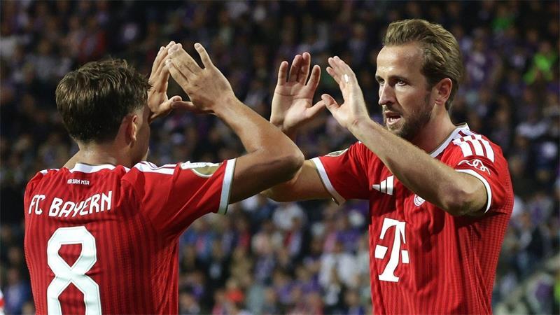 Harry Kane brachte die Bayern in Osnabrück zurück ins Spiel.