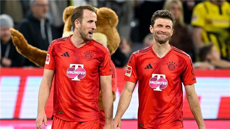Kein Münchner Wunder-„Gelaber“ nach wildem Klassiker Harry Kane (l) und Thomas Müller - glückt die Wende in Mailand?