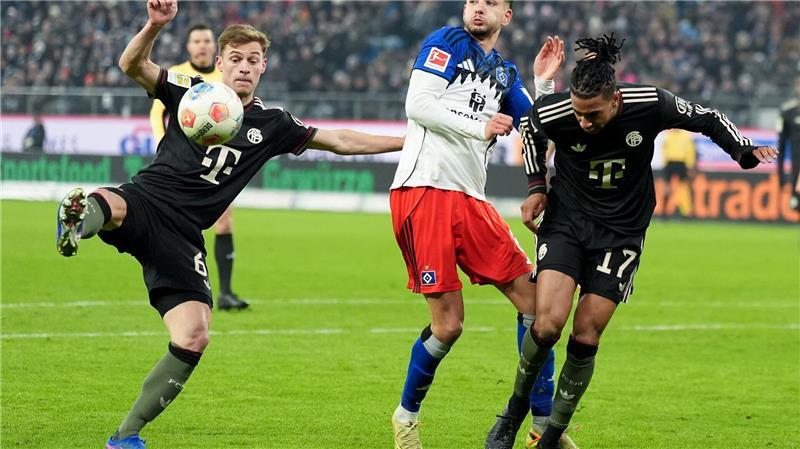 Hart umkämpftes Spiel zwischen den Bayern und dem HSV.
