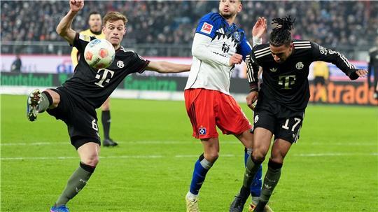 Hart umkämpftes Spiel zwischen den Bayern und dem HSV.