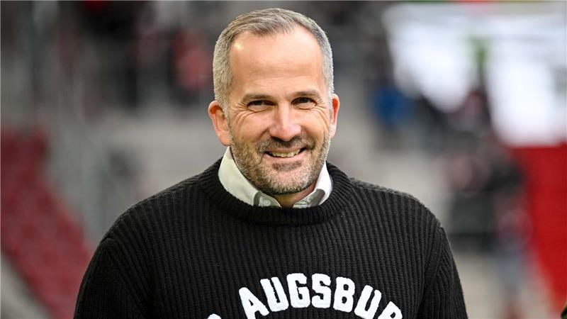 Hatte gut lachen: Augsburgs Interimstrainer Manuel Baum