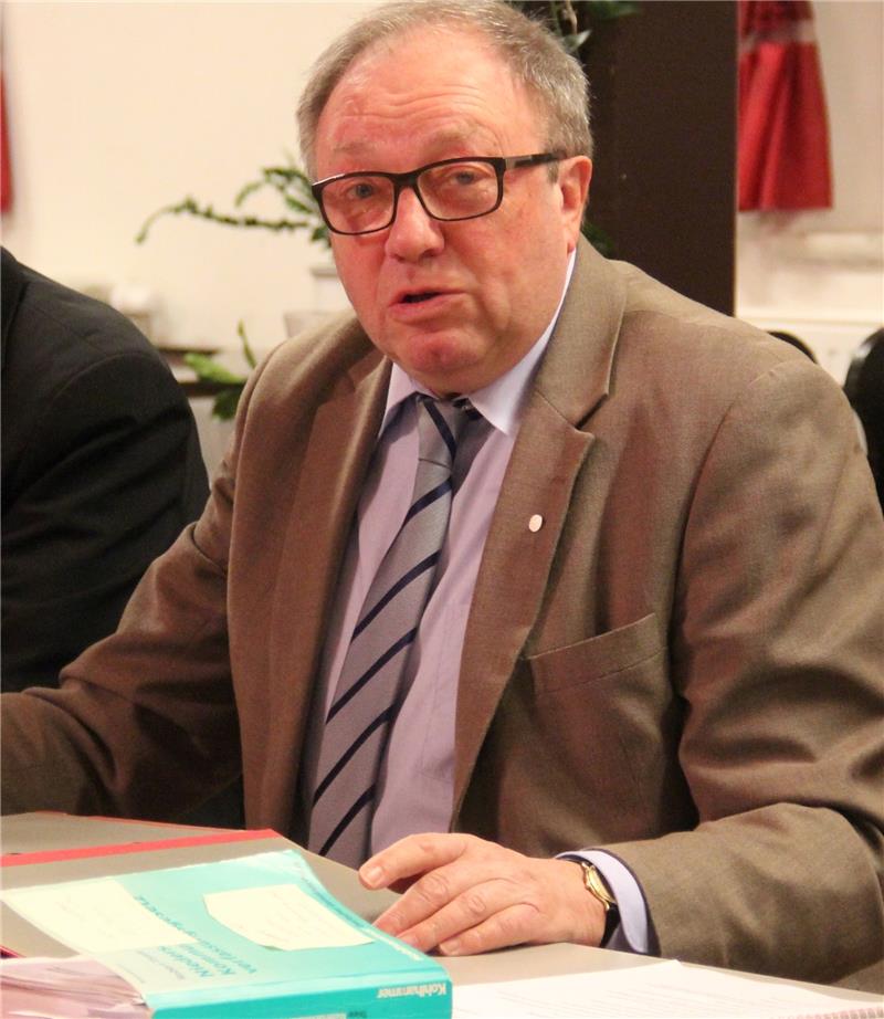 Heinz Düe als Vorsitzender bei seiner letzten und kürzesten Ratssitzung.