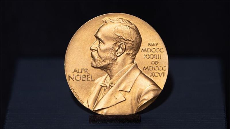 Spiegelbilder dieser Zeit - Die Nobelpreise werden vergeben Heiß begehrt: Die Nobelmedaille, in diesem Fall diejenige, die der deutsche Schriftsteller Günter Grass 1999 in der Kategorie Literatur erhalten hat.