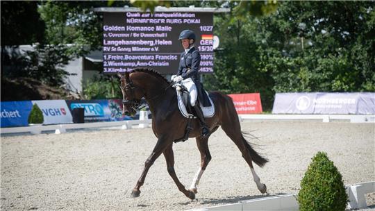 Helen Langehanenberg auf Golden Romance Malleret. Foto: Masorat